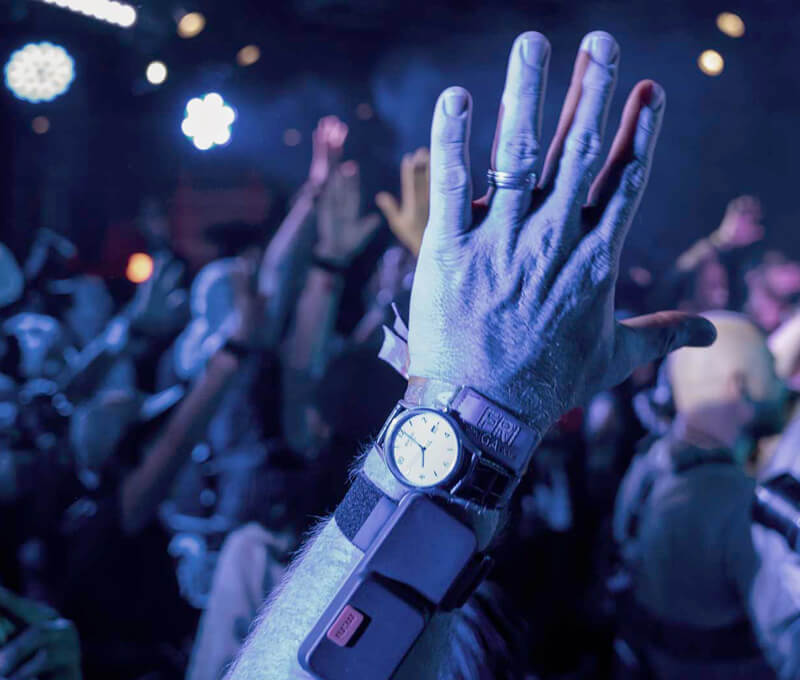 A deaf concert goer enjoys live music for the first time using Not impossible Labs' Music: Not Impossible technology